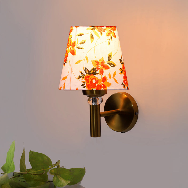 Garden Lights Steel & Cotton Wall Lamp - Orange
