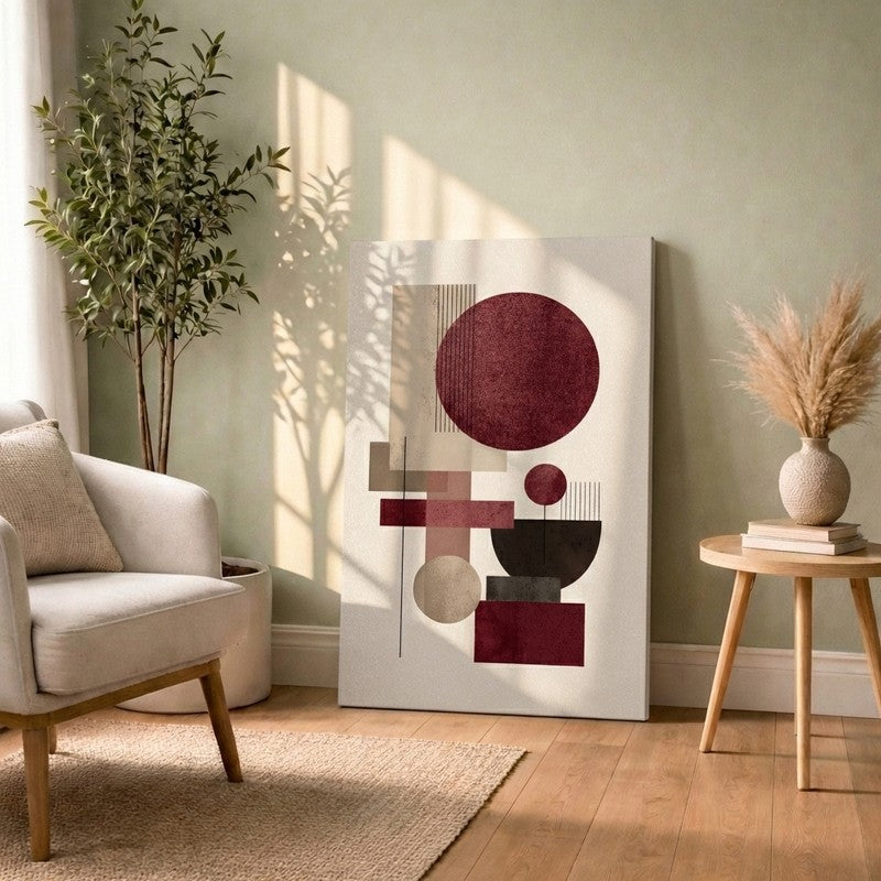 Soft Tone Geometry Canvas Wall Art