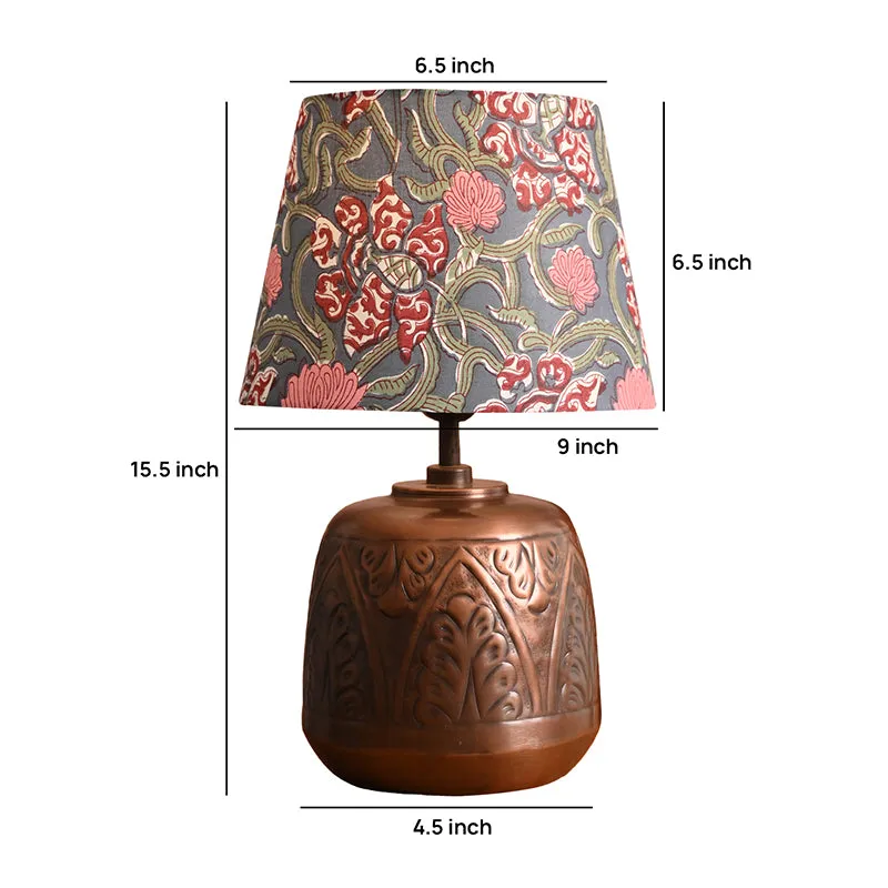 Cuppra Fleur Metal Base Cotton Table Lamp - Multicolor media 6