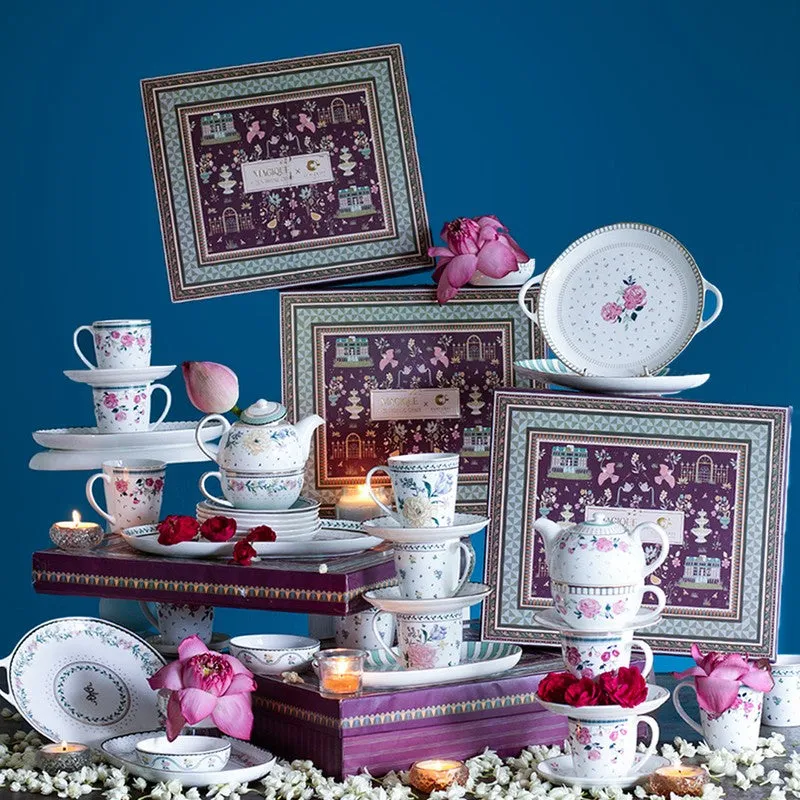 Magique by The Wishing Chair Emerald Ribbon Glow Ceramic Platter & Bowls With Giftbox - Three Piece Set media 8