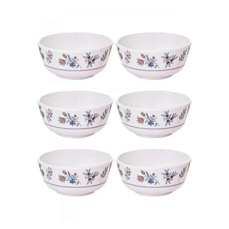 Melamine Floral Snack Bowls (160 Ml Each) - Set Of Six media 4