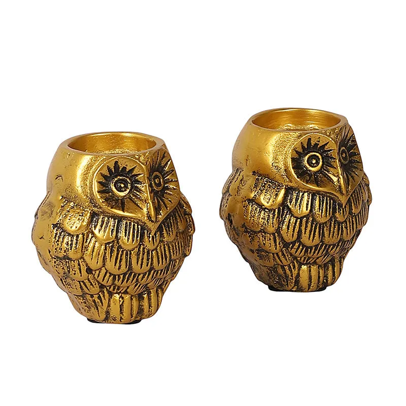 Hoot & Flame Tea Light Holder - Set Of Two media 4