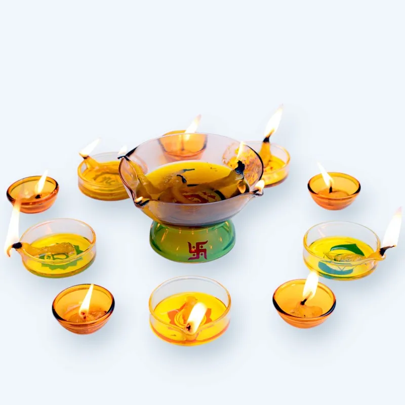 SparshGlow Traditional Earthen Diya - 11 Piece Set media 3