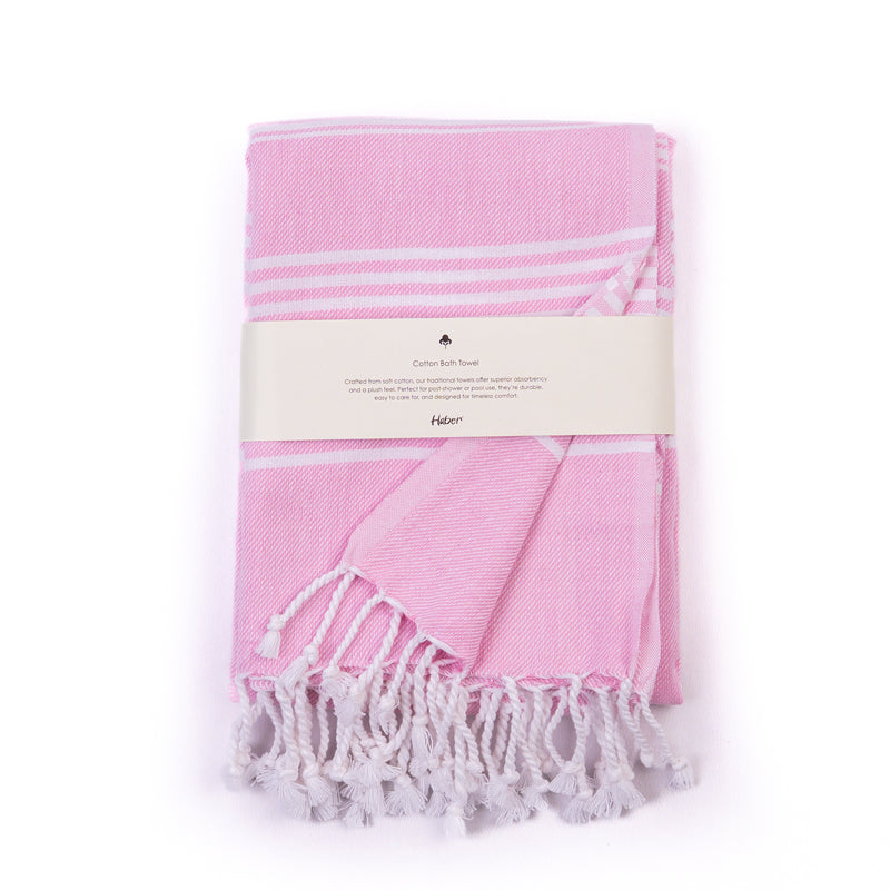 Luxe Linen Bath Towel - Pink media 3
