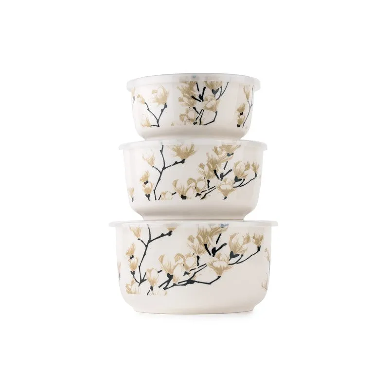 FlavorNest Porcelain Serving Bowls With Lid (1000 mL/600 mL/325 mL) - Set of Three - 4