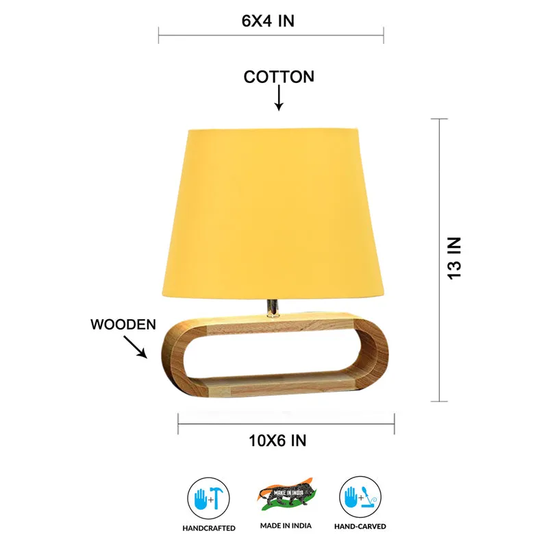 Cotin I Curve Cotton Table Lamp - Yellow,Brown media 7