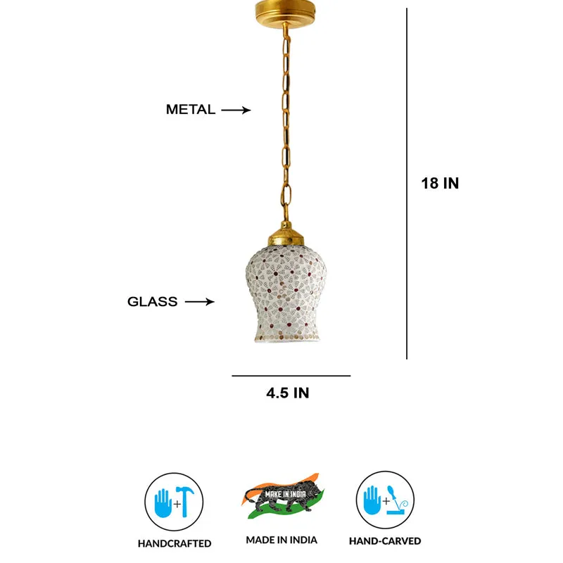 Mosaic Minimal Metal & Glass Ceiling Lamp media 7