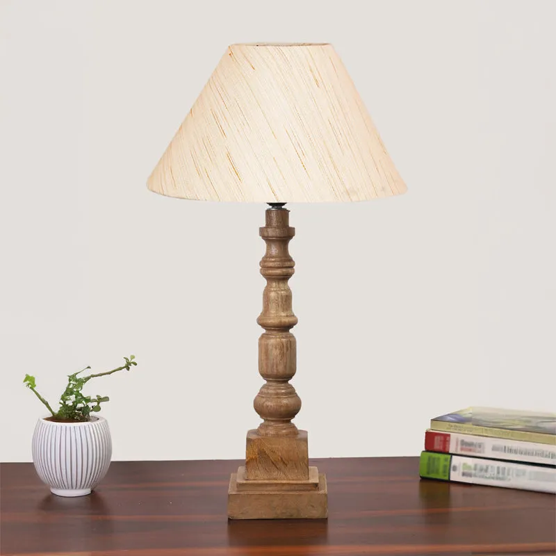 Cotin II Arbor Wooden Table Lamp - Ivory,Brown media 3