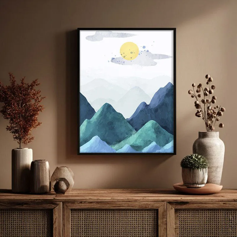 Blue Peaks Archival Paper Wall Art With Frame media 3