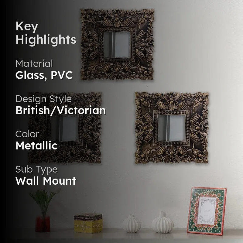 Grandeur Gilded Wall Mirror With PVC Frame - Set Of Three media 2