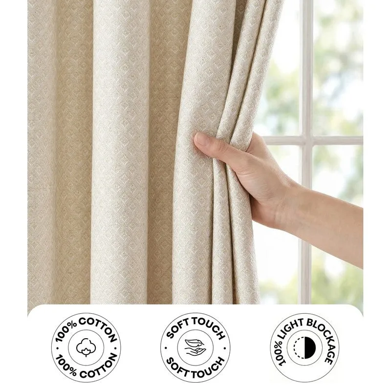 Form Ease Cotton Blackout Curtains - Ivory media 6