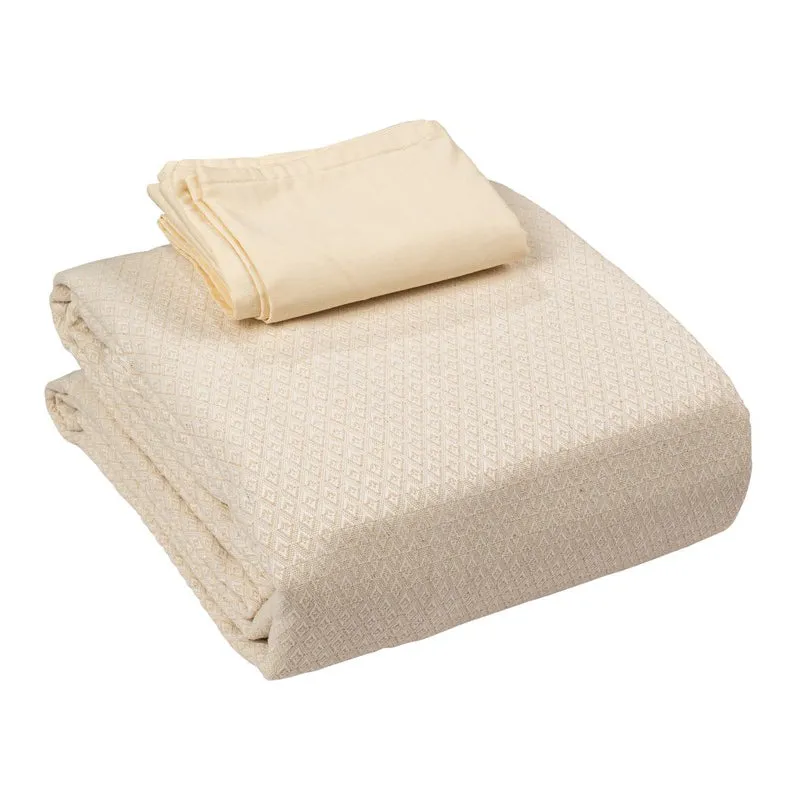 Axis Loom Cotton Bedsheet (Ivory) - 300 TC media 7