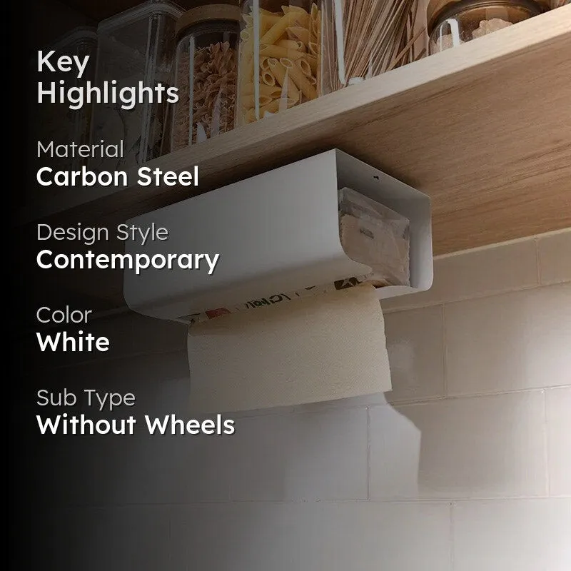 Firro Carbon Steel Wall-Mounted Tissue Box - White media 2