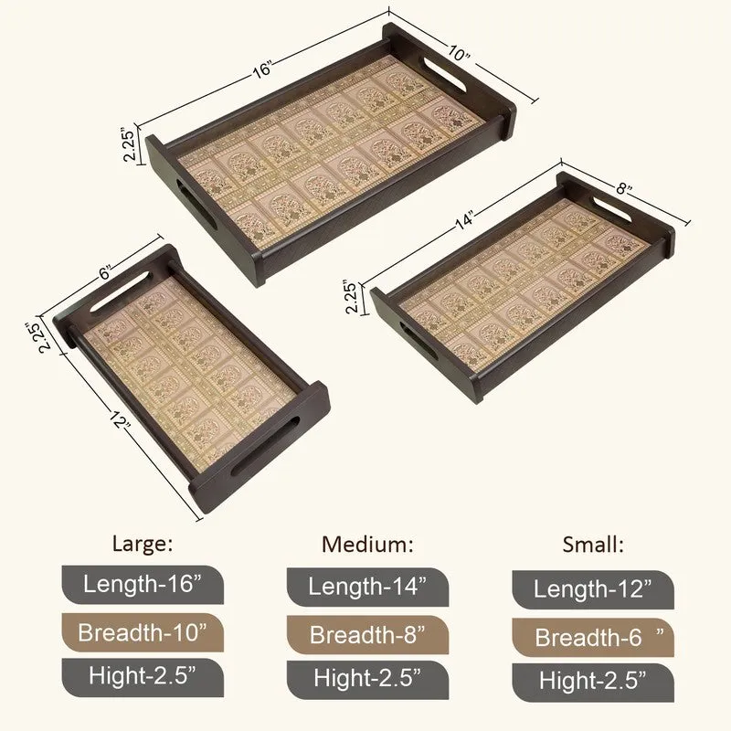 Axura Wooden Serving Tray - Set Of Three media 9