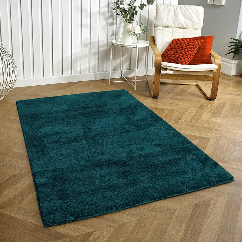 Nuo Luxe Micro Fiber Area Rug - Teal media 1