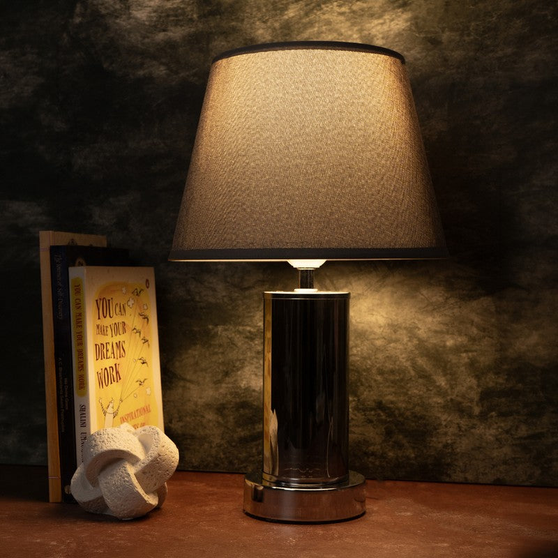 AarviDecor Sterling Classic Fabric Table Lamp - Grey