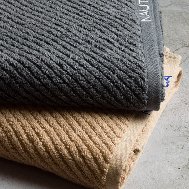Nautica Riviera Soft Cotton Bath Towel (Dark Grey & Light Tan) - Set Of Two media 5