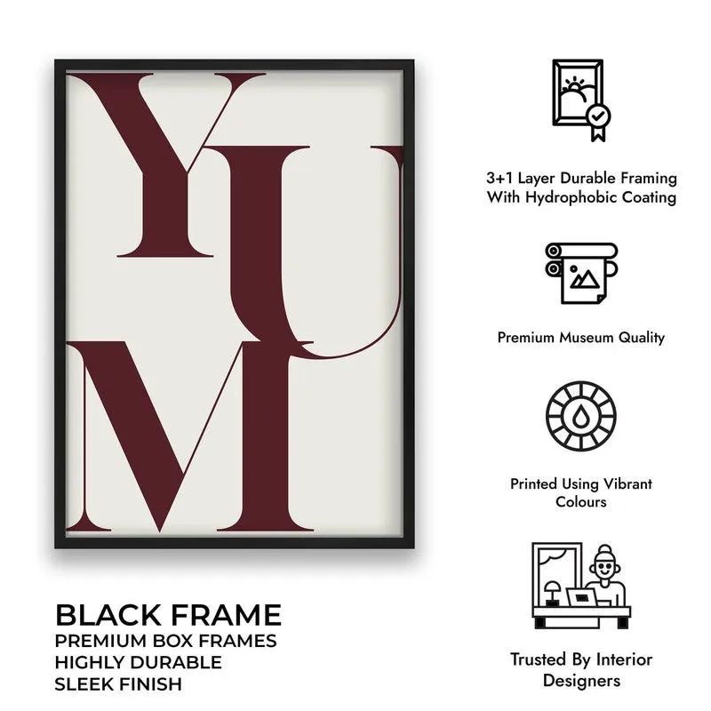YUM Font Archival Canvas Wall Art - Black media 10