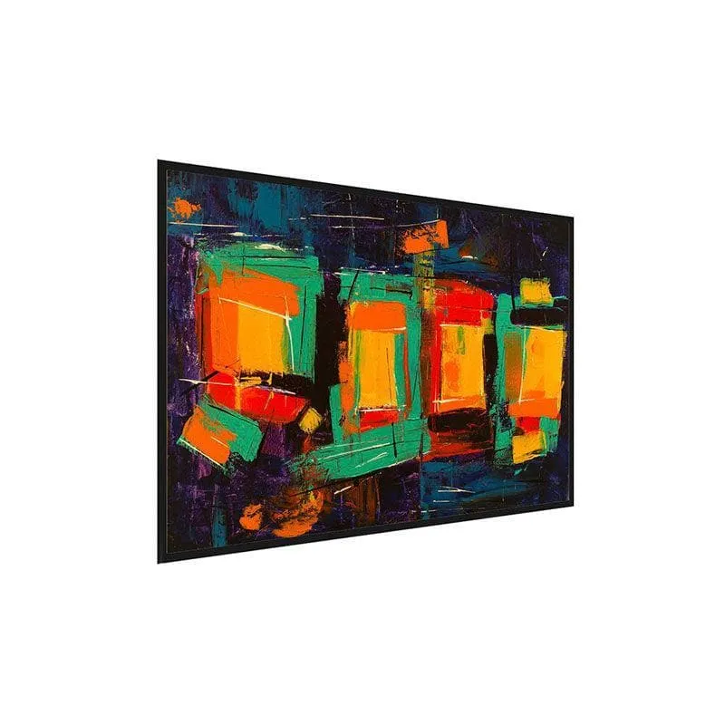 Amalgamation of Colors Canvas Wall Painting - Black Frame media 3