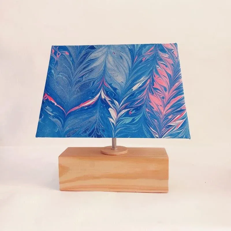 Marbling Handpainted Fabric Table Lamp media 5