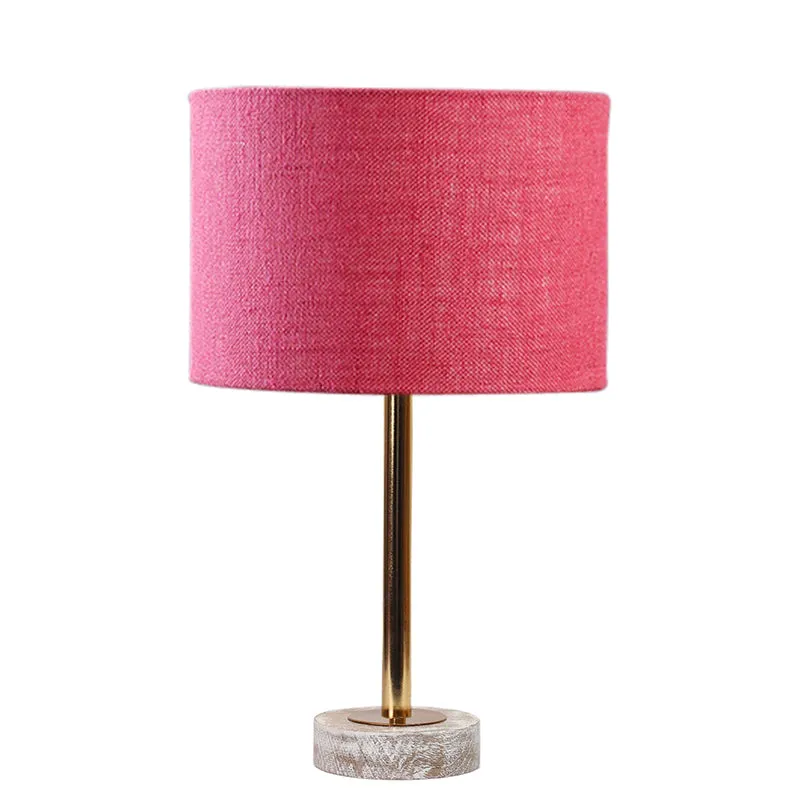 Sienna I Rodin Wooden Table Lamp - Pink,Gold,White media 4
