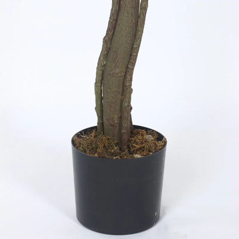 Faux Realtouch Pink Wisteria Tree With Black Plastic Pot - 5.9 Feet media 7