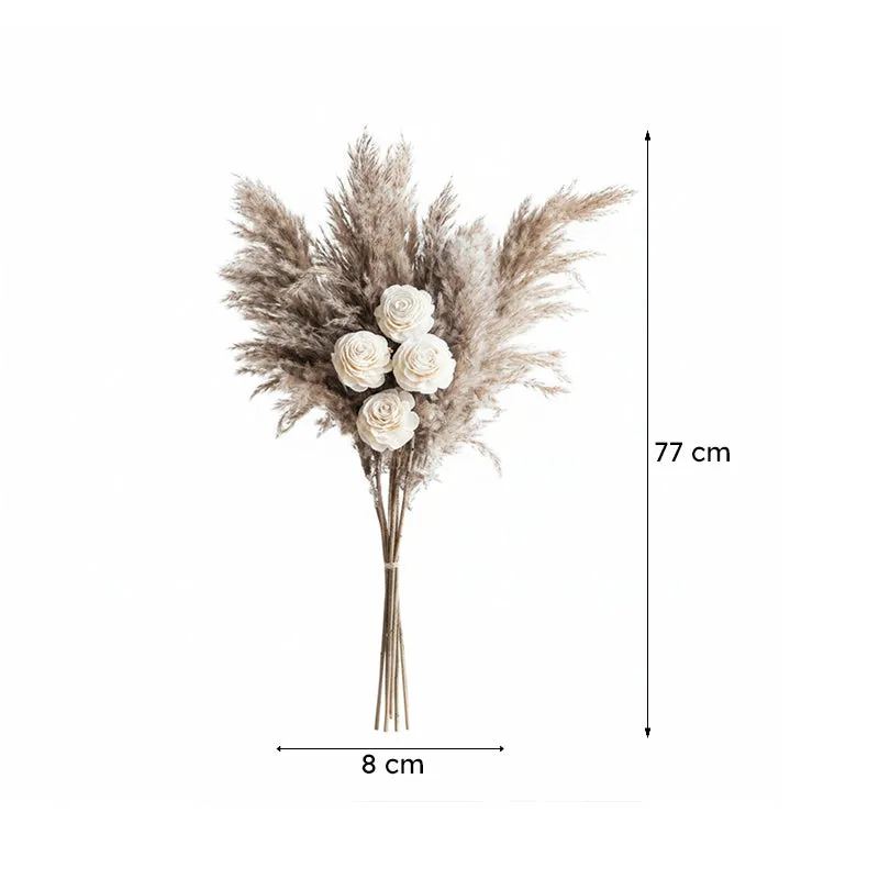 Sittora Naturally Dried Pampas Bunch (Beige)- Set Of Fourteen media 6
