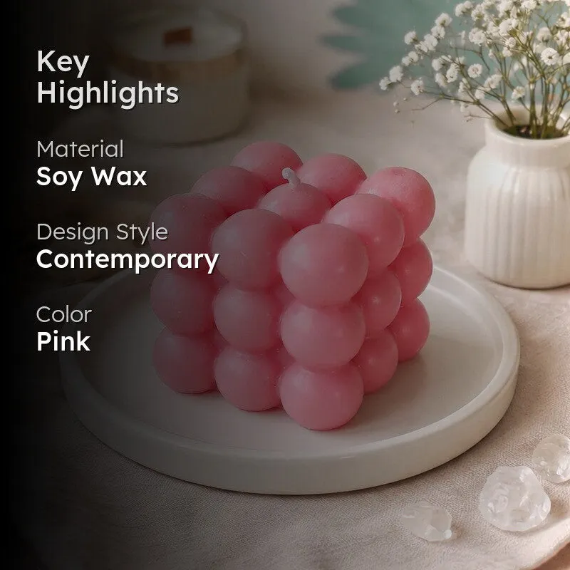 SpheriStack Soy Wax Candle - Pink media 2