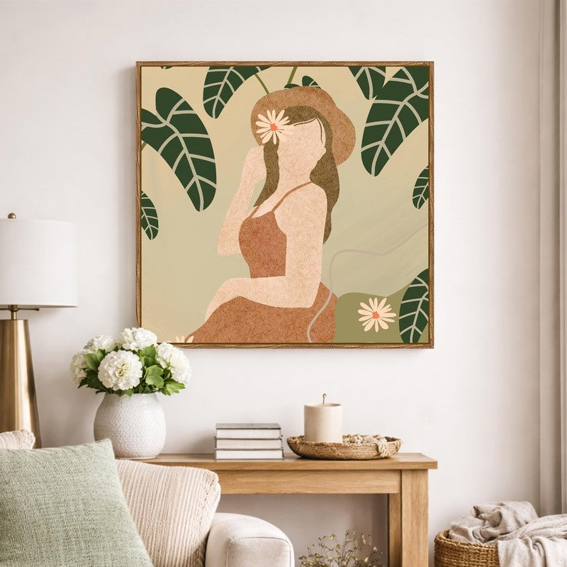 Body Lines Canvas Wall Art With Frame