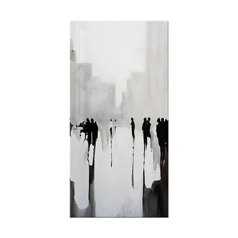Silhouetted Cityscape Wall Painting media 4