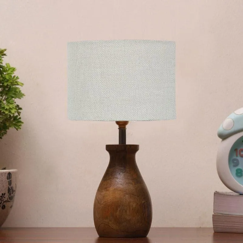 Sheldo Mista Fabric Table Lamp - Grey,Brown media 3