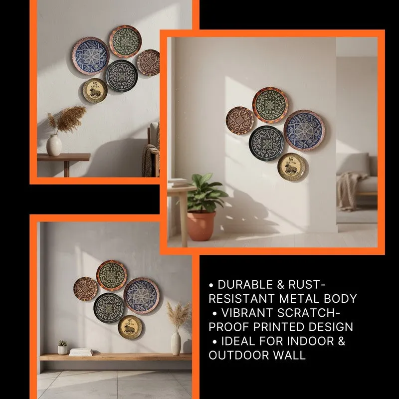 Geometric Zen Wall Plates - Set of Five media 8
