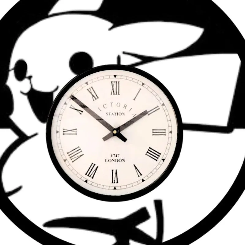 Pikado Steel Analog Wall Clock - Black media 5