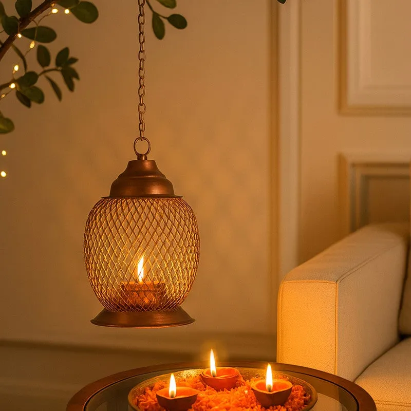 Aura Flick Tea Light Candle Holder (Copper) - Set Of Two media 4