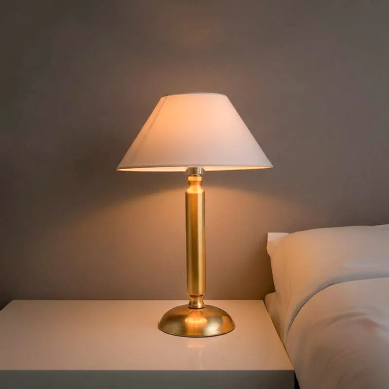 Luna Shine Fabric Table Lamp - Gold,White media 1