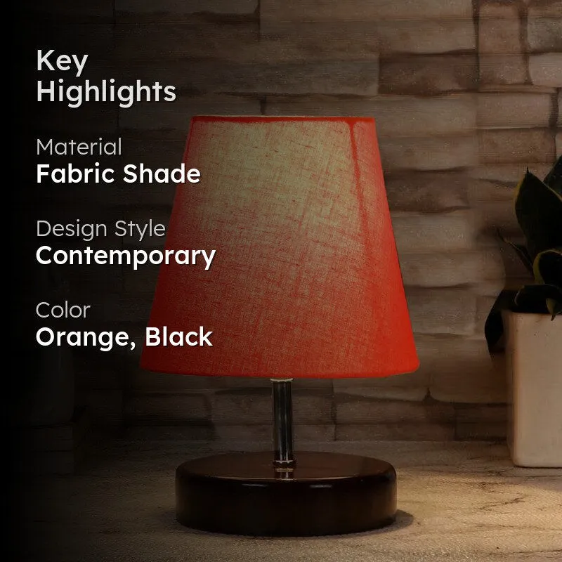 Maxa Fabric Table Lamp - Orange,Black media 2
