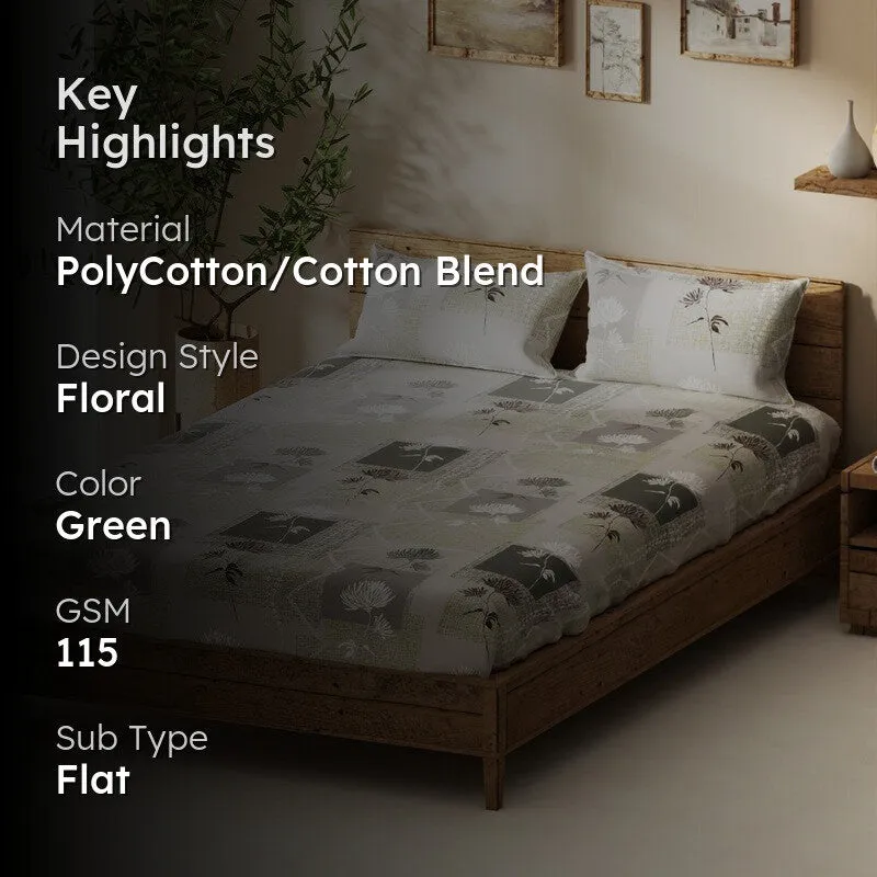 Geynar Bedsheet (Green) - 115 GSM media 2