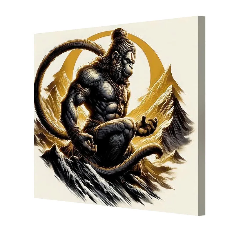 Sanjeevana Hanuman Wall Painting media 5