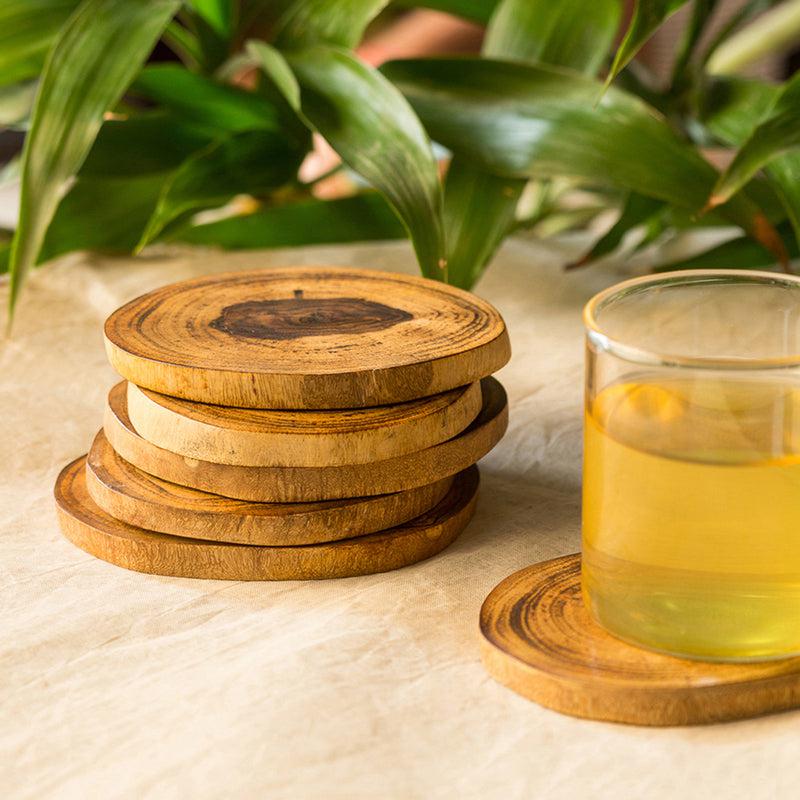 Log Scape Handcrafted Coaster - Set Of Six