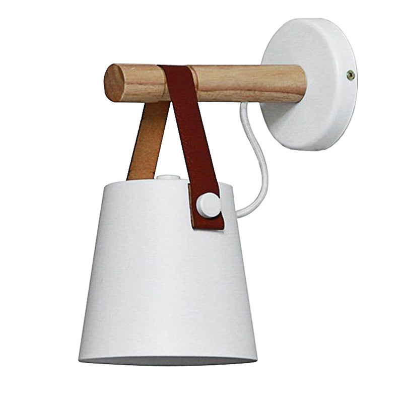 Lume Bucket Metal Wall Lamp - White media 3