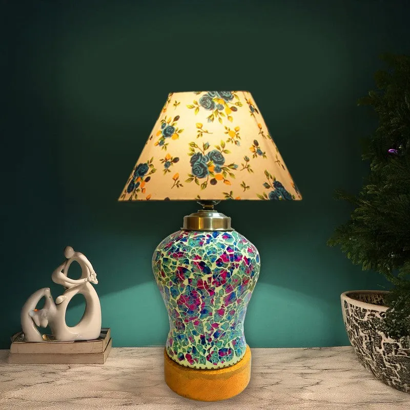 Floranisse Fleur Cone Wooden Table Lamp - Multicolor media 1