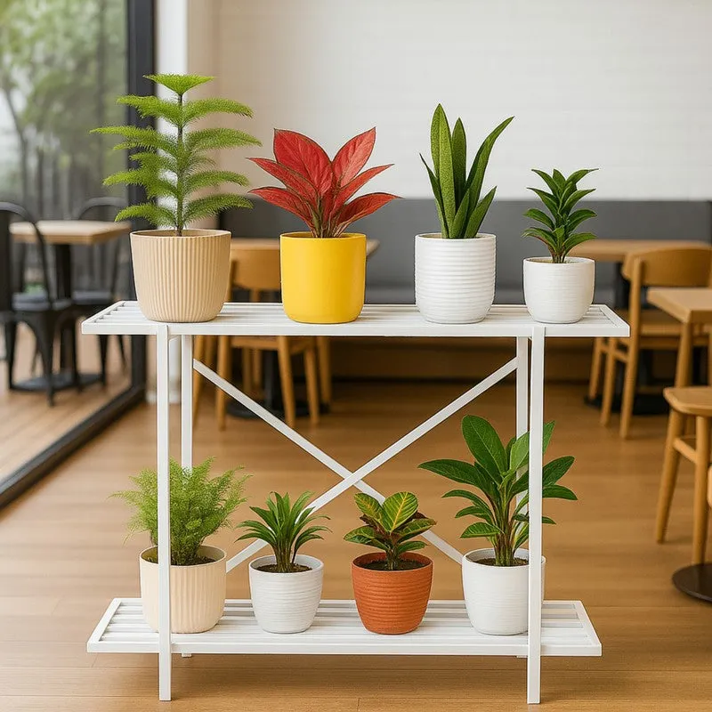 Verdex Metal Planter Stand - White media 7