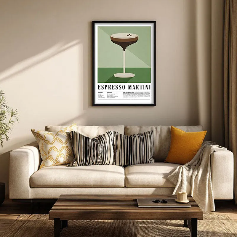 Java Martini Framed Canvas Wall Painting media 1