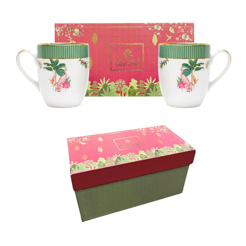 Gilded Mayura Coupe 24k Gold Brushed Porcelain Coffee Mug(280 mL Each) - Set Of Two media 7