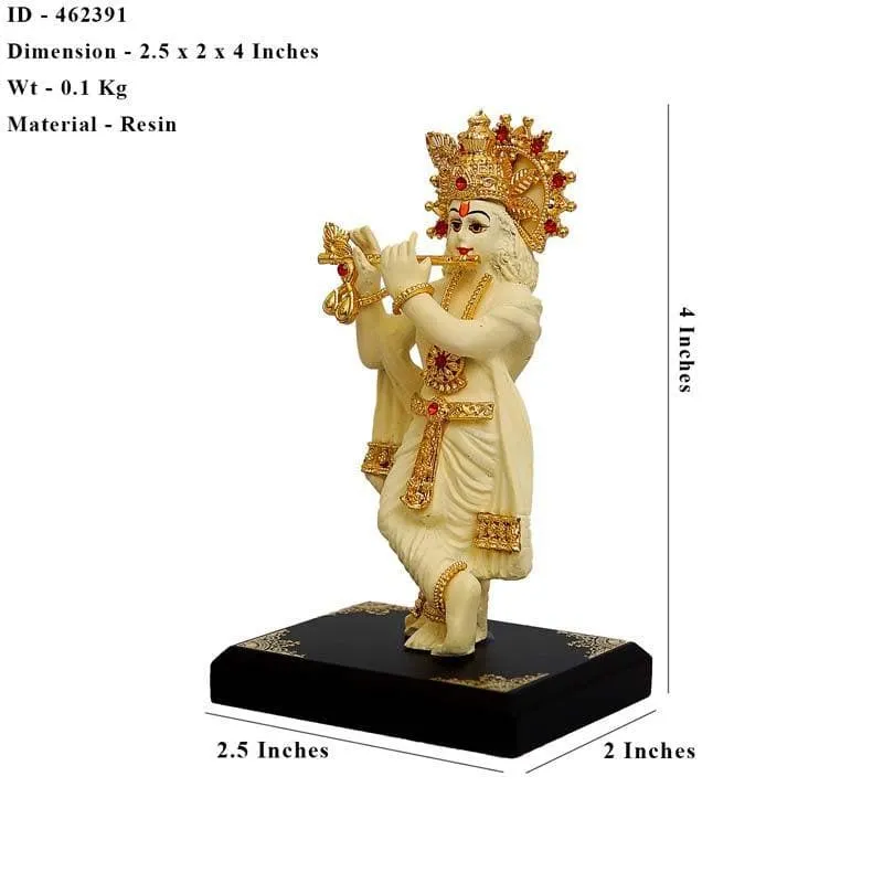 Standing Krishna Murti - Beige media 7