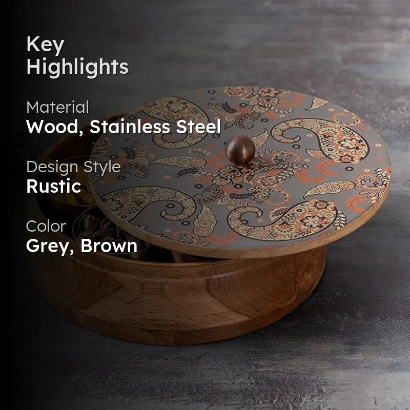 Veronique Masala Box - Grey & Brown media 2