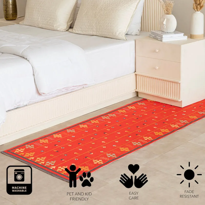 Selric Cotton Runner Rug - Pink media 7