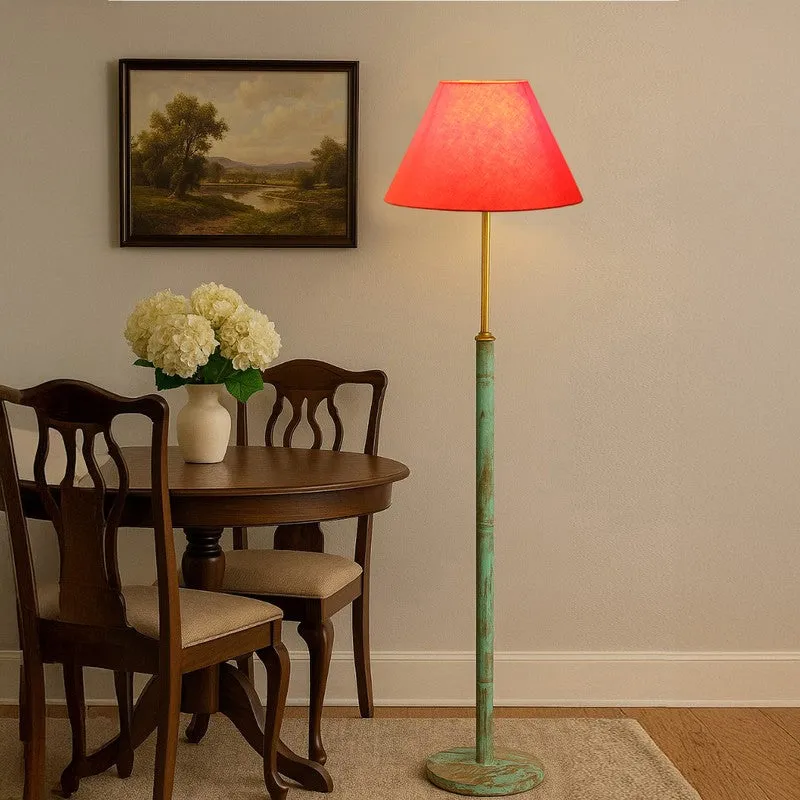 Canyon Glow Wooden Floor Lamp - Orange media 3