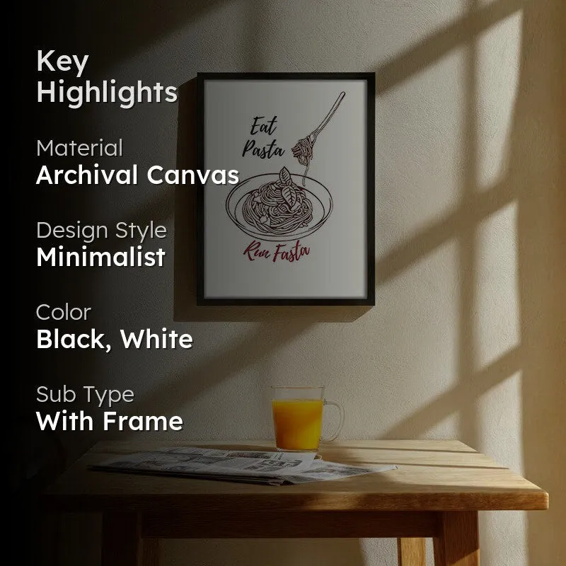 PastaAura Archival Canvas Wall Art - Black media 2