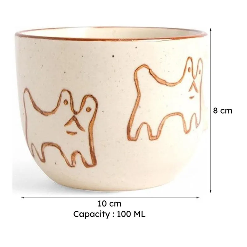 Peekaboo Ceramic Tea Cup (100 mL) media 7